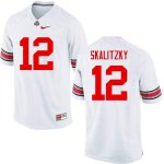 NCAA Ohio State Buckeyes Men's #12 Brendan Skalitzky White Nike Football College Jersey CUR8545FZ